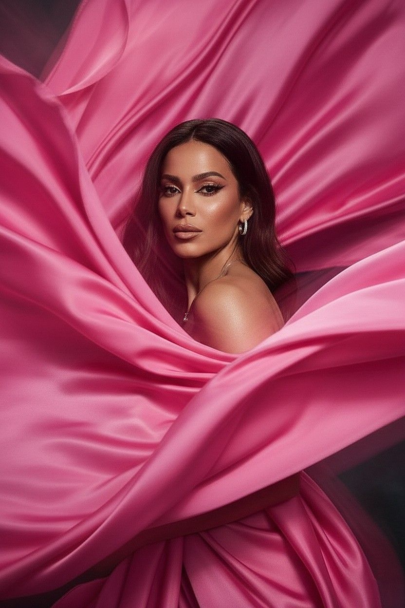 Creative modeling photography with professional lighting setup